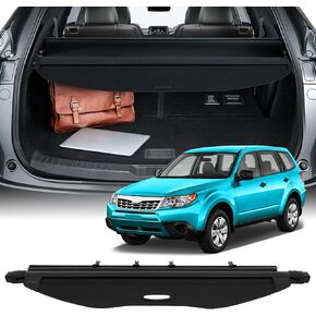 SCITOO Cargo Cover 2009-2013 for Subaru Forester 2.5L Upgraded Retractable Rear Trunk Cover with Aluminum PVC&Plastic