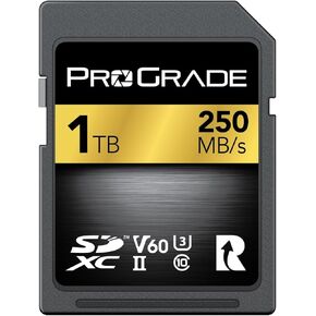 SD UHS-II 128GB Card V60 –Up to 130MB/s Write Speed and 250 MB/s Read Speed | for Professional Vloggers, Filmmakers, Photographers & Content Curators – by Prograde Digital in Kuwait