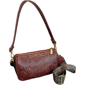 QWINEE WEIND WESTRY PARSE FLORAL COTTER COTTER BAG LEATHER CROSSBODY BAG VINTAGE HOBO Square Parse