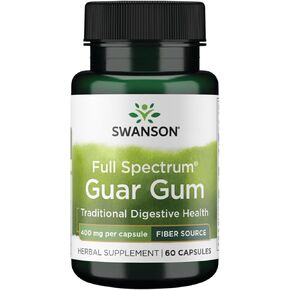Swanson Full Spectrum Guar Gum 400 Milligrams 60 Capsules