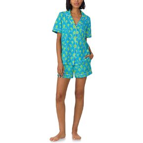 BedHead Pajamas Women's Cotton Knit Short Sleeve Boxer Pj Set