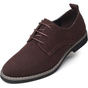 Men's Oxford Dress Shoes Classic Lace Up Casual Suede Leather Low-Top British Business Breathable Formal