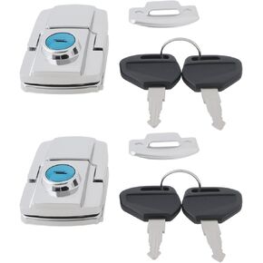 ECSiNG 2PCS Motorcycle Trunk Lock with 4 Keys Compatible with Big Sheep Iron Motorcycle Rear Trunk Anti?Theft Lock Mechanism