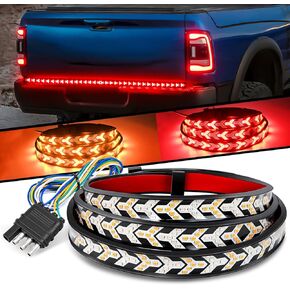 Nilight Truck Truck Tailgate Light Strip 48inch Arrow 432 LED with Red Rener Brake Lights Amber Trans Signals Strobe Lights