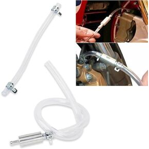 2 PCS Car Clutch One Way Valve Hose, PVC Flexible and Leakproof Hydraulic Brake Bleeder Replacement Tube, Check Valve Bleeder Tool, Universal for Motorcycles Repair Accessories (Silver)
