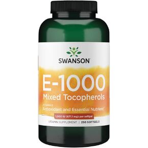 Swanson Vitamin E Mixed Tocopherols 1000 Iu (671.1 Milligrams) 250 Sgels