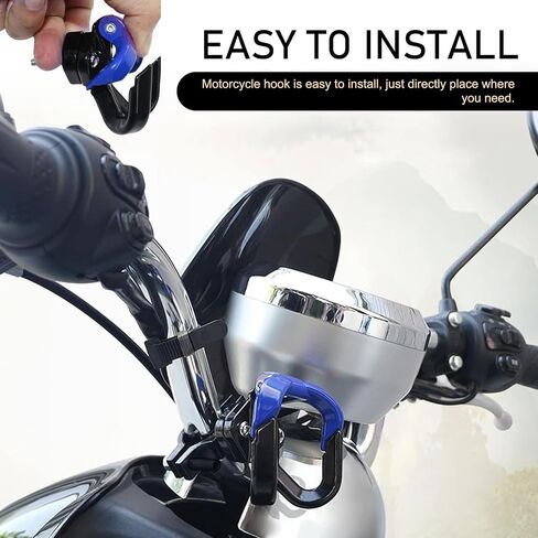 Hanging Pothook Accessories for Scooter, Easy Install Motorcycle Hanger Hook, Helmet Luggage Bag Hook Holder, Hanger Gadget for Electric Scooter Bicycles Moped (Black) in Saudi Arabia