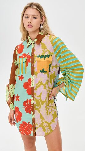 Alemais ALÉMAIS Women's Poppy Spliced Shirt in Saudi Arabia