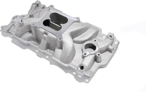 Aluminum 1956-1986 Dual Plane intake manifold for SBC Small Block Chevy 350 400 (Silver) in Kuwait