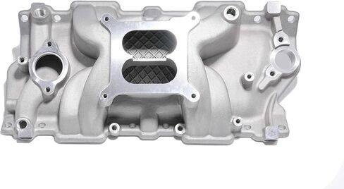 Aluminum 1956-1986 Dual Plane intake manifold for SBC Small Block Chevy 350 400 (Silver) in Kuwait