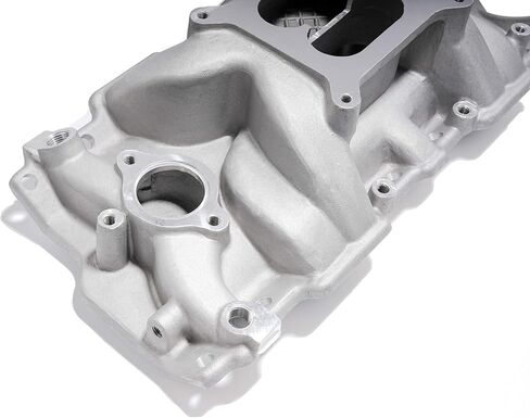 Aluminum 1956-1986 Dual Plane intake manifold for SBC Small Block Chevy 350 400 (Silver) in Kuwait