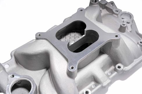 Aluminum 1956-1986 Dual Plane intake manifold for SBC Small Block Chevy 350 400 (Silver) in Kuwait