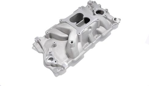 Aluminum 1956-1986 Dual Plane intake manifold for SBC Small Block Chevy 350 400 (Silver) in Kuwait