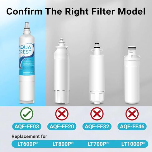AQUA CREST 5231JA2006A Replacement for KENMORE® 9990, LG® LT600P®, 5231JA2006B, 5231JA2006F, KENMORECLEAR 46-9990, LSC27931ST, LFX25960ST, WFC2001, FML-2, RFC1000A Refrigerator Water Filter in Saudi Arabia