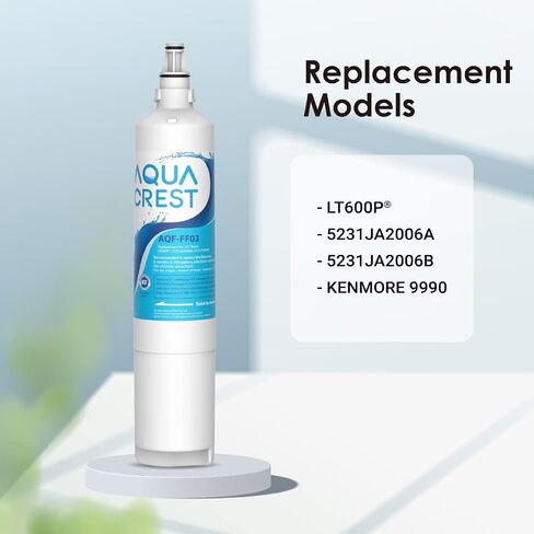 AQUA CREST 5231JA2006A Replacement for KENMORE® 9990, LG® LT600P®, 5231JA2006B, 5231JA2006F, KENMORECLEAR 46-9990, LSC27931ST, LFX25960ST, WFC2001, FML-2, RFC1000A Refrigerator Water Filter in Saudi Arabia