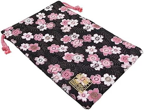 Brocade drawstring bag, lined with Nishijin brocade, 1, size M. (Momokinzakura) in Saudi Arabia