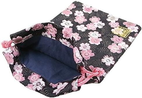 Brocade drawstring bag, lined with Nishijin brocade, 1, size M. (Momokinzakura) in Saudi Arabia