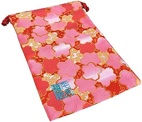 Brocade drawstring bag, lined with Nishijin brocade, 1, size M. (Momokinzakura) in Saudi Arabia