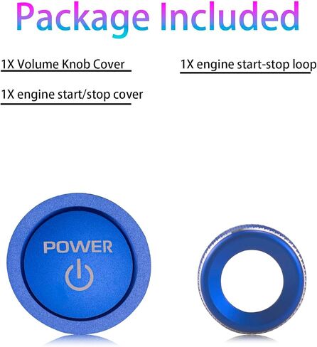 for Toyota Prius 2025 2024 2023, Volume knob Cover, Push Button Start Cover/Ring Interior Decoration 3-Piece Set (Blue) in Saudi Arabia