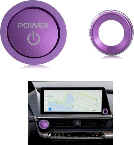 for Toyota Prius 2025 2024 2023, Volume knob Cover, Push Button Start Cover/Ring Interior Decoration 3-Piece Set (Blue) in Saudi Arabia