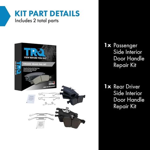 TRQ Brake Pads Ceramic متوافقة مع 2006-2008 Jaguar S-Type 2005-2009 Super V8 2009-2015 XF 2011-2016 XJ XJR 2010-2015 XK 2007-2009 XKR in Saudi Arabia