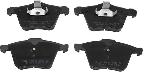 TRQ Brake Pads Ceramic متوافقة مع 2006-2008 Jaguar S-Type 2005-2009 Super V8 2009-2015 XF 2011-2016 XJ XJR 2010-2015 XK 2007-2009 XKR in Saudi Arabia