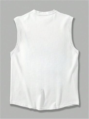 Gorglitter Men's Star Letter Graphic Vest Top Crewneck Tank Tops Tops Street Street in Saudi Arabia