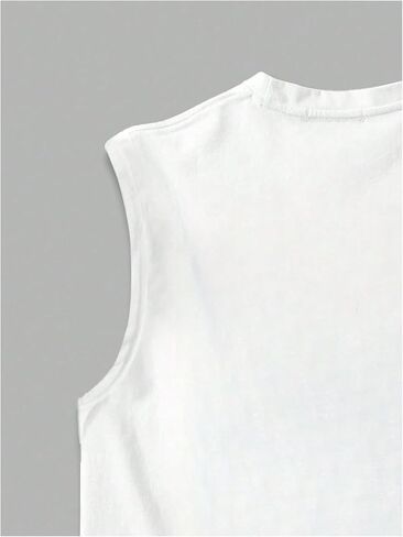 Gorglitter Men's Star Letter Graphic Vest Top Crewneck Tank Tops Tops Street Street in Saudi Arabia