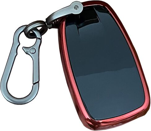 Chevy Key Fob Shell Remote Fit for Chevrolet Bolt EV EUV Trailblazer Traverse Trax Blazer Equinox Cruze Sonic Volt Smart 4 Buttons (Black-Red) in Saudi Arabia