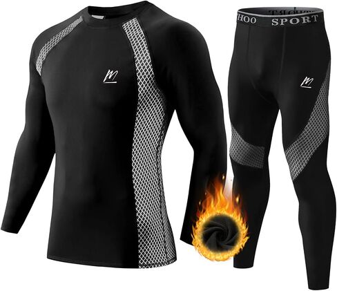 Thermal Underwear Set for MenTurtleneck Base Layer Men Cold Weather Long Johns Ski Hunting Gear Winter Top Bottoms in Saudi Arabia