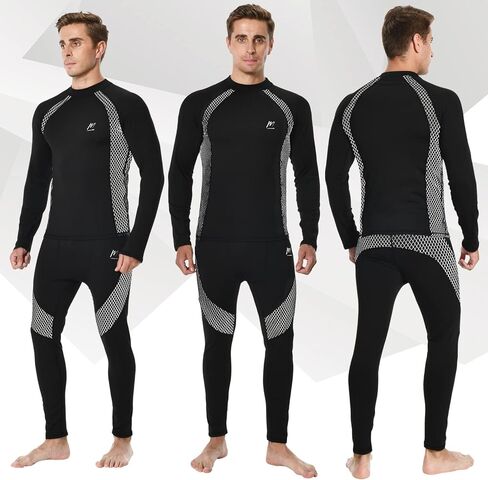 Thermal Underwear Set for MenTurtleneck Base Layer Men Cold Weather Long Johns Ski Hunting Gear Winter Top Bottoms in Saudi Arabia