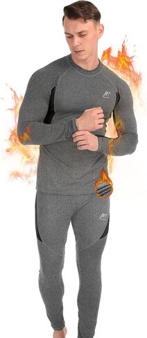 Thermal Underwear Set for MenTurtleneck Base Layer Men Cold Weather Long Johns Ski Hunting Gear Winter Top Bottoms in Saudi Arabia