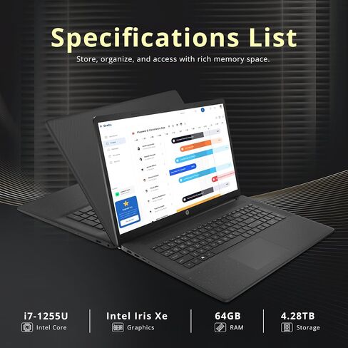 HP New 2022 17.3" FHD IPS Display, 11th Gen Intel Core i3-1115G4, Windows 11 Home, 8GB RAM, 256GB SSD, Wi-Fi 5, Bluetooth, HDMI, Webcam in Saudi Arabia