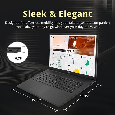HP New 2022 17.3" FHD IPS Display, 11th Gen Intel Core i3-1115G4, Windows 11 Home, 8GB RAM, 256GB SSD, Wi-Fi 5, Bluetooth, HDMI, Webcam in Saudi Arabia