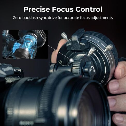 SmallRig Mini Follow Focus with A/B Stops & 15mm Rod Clamp and Snap-on Gear Ring Belt for DLSRs and Mirrorless Cameras, Fits Different Diameter Lenses Up to 114mm - 3010 in Kuwait