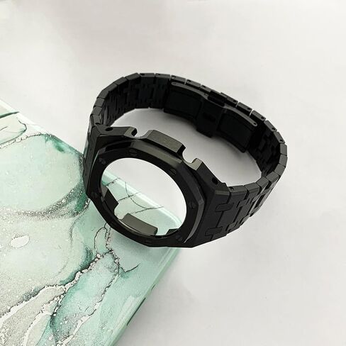 GA2100 حزام حزام CASE MOD PARTS ، 316L المعادن الفولاذ المقاوم للصدأ الفرقة الإكسسوارات رويال البلوط RING حلقة متوافقة مع ساعات الرجال G-Shock GA-2100/GAB-2100/GA-2110 in Kuwait