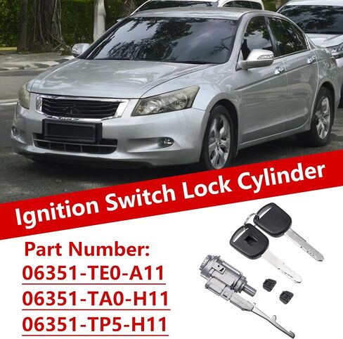 اسطوانة مفتاح الإشعال مع مفتاحين لـ Honda Accord 2008-2012 لـ Honda CR-V 2002-2006 استبدال 06351-TP5-H11 06351-TA0-H11 06351-TE0-A11 in Kuwait