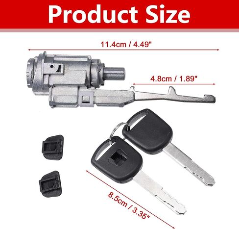 اسطوانة مفتاح الإشعال مع مفتاحين لـ Honda Accord 2008-2012 لـ Honda CR-V 2002-2006 استبدال 06351-TP5-H11 06351-TA0-H11 06351-TE0-A11 in Kuwait