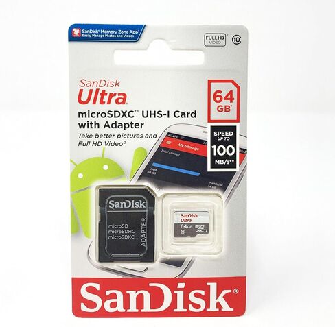 SanDisk Ultra 32GB UHS-I/Class 10 Micro SDHC Memory Card With Adapter - SDSDQUAN-032G-G4A in Kuwait