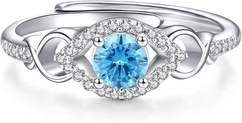 Cross Rose/Tree of Life/Evil Eye/Turtle/Fox Pearl/Heart Wings Ring for Women 925 Sterling Silver Jewelry for Wife Girlfriend Mon in Saudi Arabia