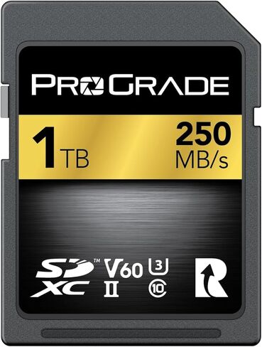 بطاقة Prograde الرقمية SD UHS-II 128 جيجابايت V60 - سرعة كتابة تصل إلى 130 ميجابايت/ثانية وسرعة قراءة 250 ميجابايت/ثانية | لمدوني الفيديو المحترفين وصانعي الأفلام والمصورين وأمناء المحتوى in Kuwait