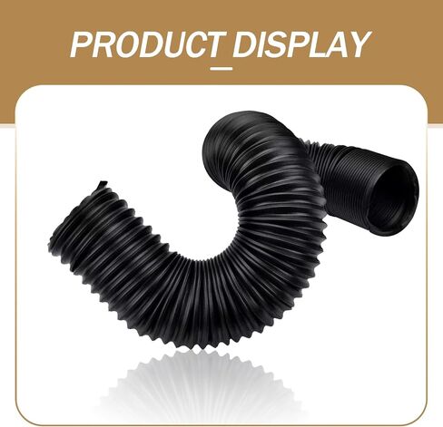 1-Pack Telescopic Hose, 2.48 Inch Car Air Guide Wide Mouth Extension, PP Material Adjustable Air Intake Device, Suitable for Most Cars (Black #63MM) in Saudi Arabia