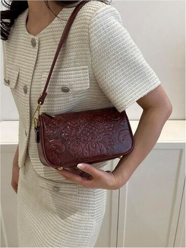 QWINEE WEIND WESTRY PARSE FLORAL COTTER COTTER BAG LEATHER CROSSBODY BAG VINTAGE HOBO Square Parse in Kuwait