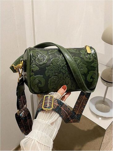 QWINEE WEIND WESTRY PARSE FLORAL COTTER COTTER BAG LEATHER CROSSBODY BAG VINTAGE HOBO Square Parse in Kuwait