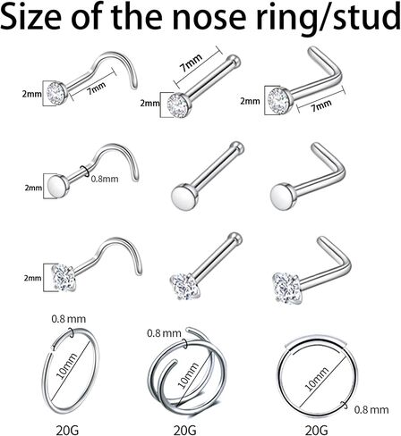 Tustrion 153Pcs Piercing Kits for all Piercings Professional with Piercing Jewelry and Tools for Nose Septum Belly Button Lip Ear Tongue Cartilage Eyebrow and More with 12G, 14G, 16G and 20G Piercing Needles in Saudi Arabia