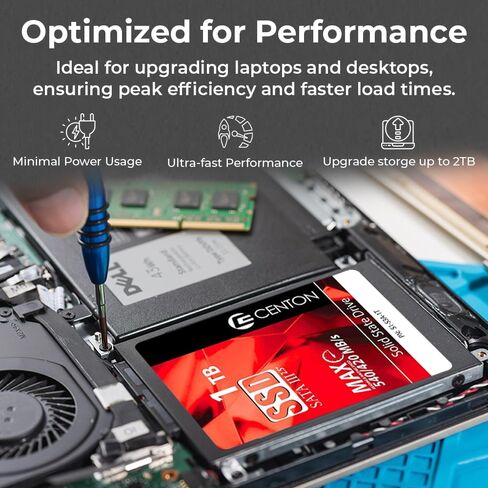 محرك أقراص تخزين ذو حالة ثابتة بسعة 1 تيرا بايت من Centon MP Essential SATA III 2.5 in Saudi Arabia