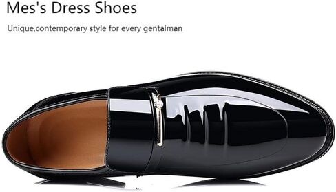 Men's Tuxedo Dress Shoes Formal Classic Faux Patent Leather Oxfords Business Wedding Derby Shoe for Men Cap Toe Wingtip Black Burgundy in Saudi Arabia