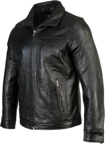 Milwaukee Leather Men Men's Premium Leather Massual Jackets (GR-SFM1898-MIL-Black ، 3x-Large) in Kuwait