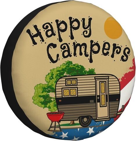 غطاء الإطارات الاحتياطية لـ RV Camper Trailer Weatherproof Universal Wheel Cover for RV Travel Trailer Camper Truck 14inch in Kuwait