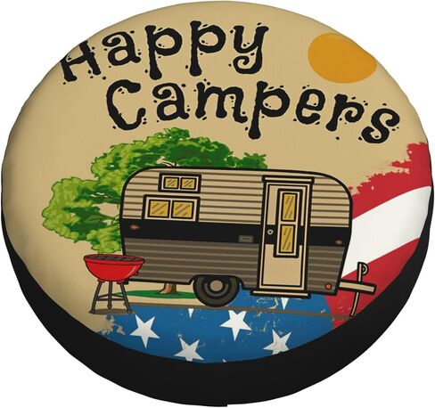 غطاء الإطارات الاحتياطية لـ RV Camper Trailer Weatherproof Universal Wheel Cover for RV Travel Trailer Camper Truck 14inch in Kuwait